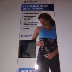 Adjustable Zipper Waist Trimmer - Black and Gray